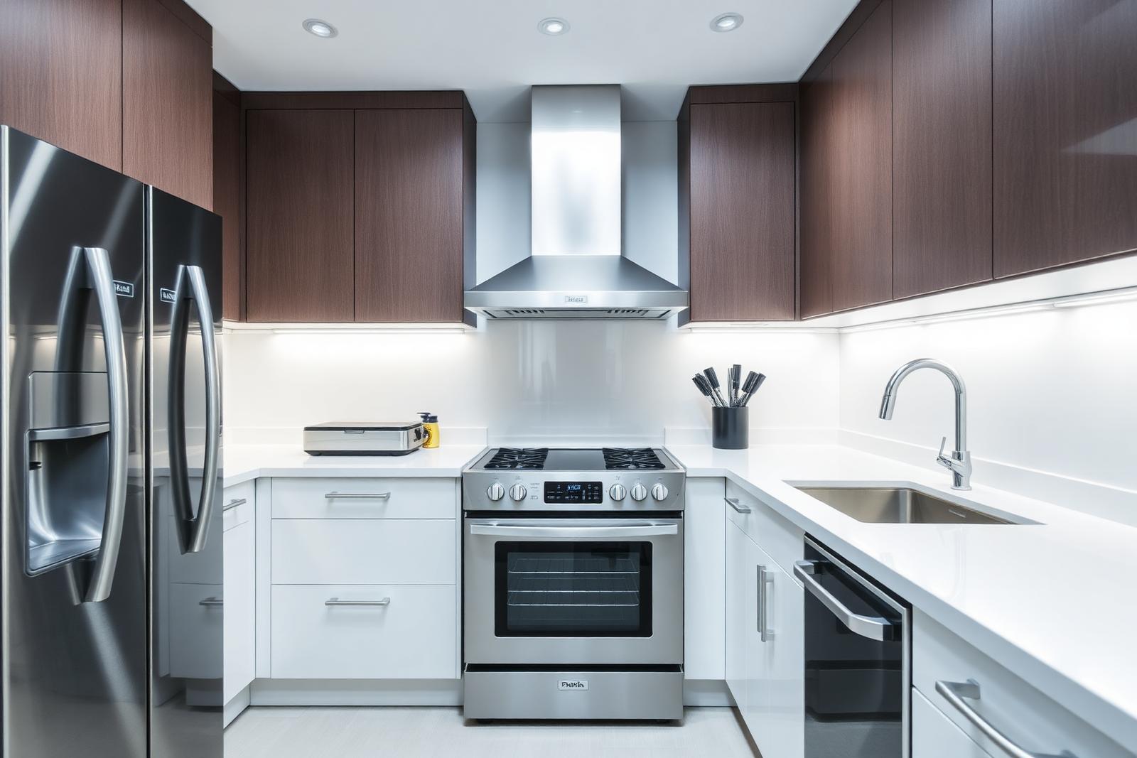 A modern kitchen with the appliances Delta Breeze services